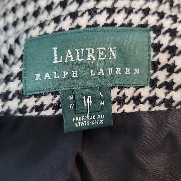 Ralph Lauren100% Pure Wool Black and White Blazer Timeless Elegance - Picture 5 of 8